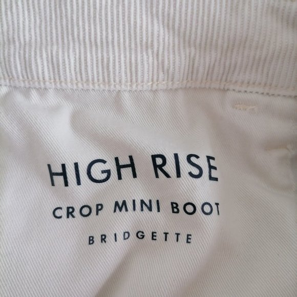 Lucky Brand Womens Ivory High Rise Crop Mini Boot Ankle Jeans Size 8/29 - Picture 8 of 8